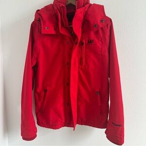 Abercrombie & Fitch Red Winter Parka Cost Jacket Sz Small Unisex Red